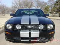 2005 - 2009 Ford Mustang S-500 and S-501 GT V8 Racing and 10" Rally Stripes 3M Vinyl Decal Graphics - Front Close View