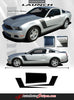 2010 - 2012 Ford Mustang Launch Style Side Hockey Stripes 3M Vinyl Decal Graphics Package