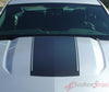2010 - 2012 Ford Mustang Launch Style Side Hockey Stripes 3M Vinyl Decal Graphics - Hood View