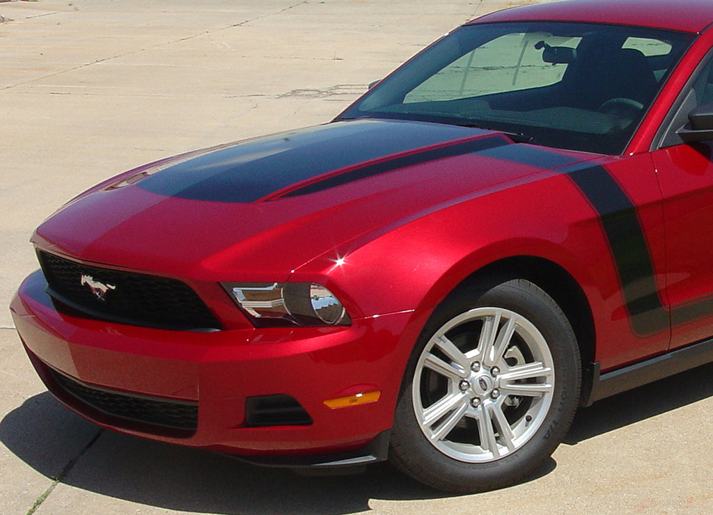 2010-2012 Ford Mustang Dominator Boss 302 Style Hood Side Vinyl Decal 3M Graphics