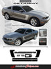 2010 - 2012 Ford Mustang Getaway Side C Boss Style Stripe 3M Vinyl Decal Graphics Package