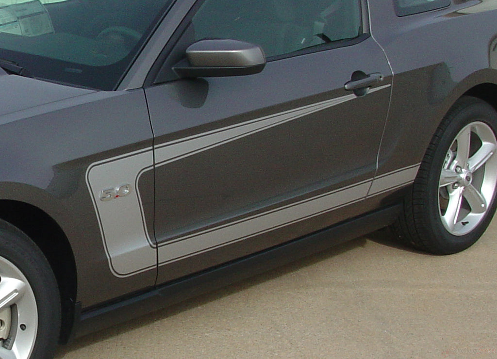 2010-2012 Ford Mustang Getaway Side C Boss Style Stripe 3M Vinyl Decal Graphics Package