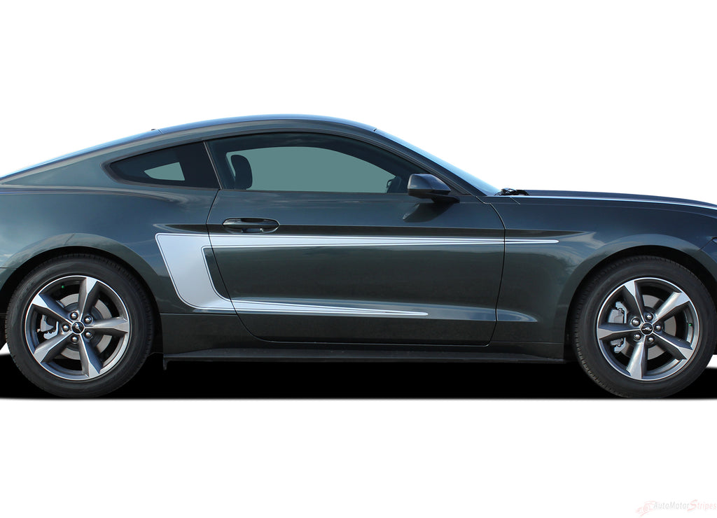 2015-2017 Ford Mustang Reverse C-Stripe Boss 302 Style Side Stripes Vinyl Graphics 3M Decals