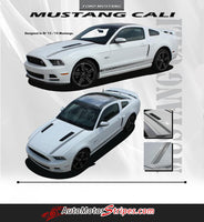 2010-2014 Ford Mustang CALI California Special GT/CS Style Rocker and Hood Factory OEM Style Lower Rocker Stripes Vinyl Decal Graphics