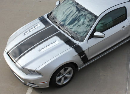 2013 2014 Ford Mustang Prime 1 Boss 302 Style Hood and Side Vinyl Graphics 3M Decals