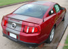 2010 - 2012 Ford Mustang Pony Center Wide Racing Rally Stripes Vinyl Graphics 3M Decals Package - Rear View