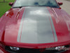 2010 - 2012 Ford Mustang Pony Center Wide Racing Rally Stripes Vinyl Graphics 3M Decals Package - Hood Close Up View