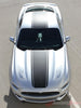 Detailed view of 2015-2017 Ford Mustang Super Snake Median Mohawk Center Wide Racing Rally Stripes Vinyl Graphic  - Full Front  View