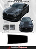 2015 2016 2017 Ford Mustang Super Snake Mega Hood Mohawk Center Wide Racing Rally Stripes Vinyl Graphics 3M Decal