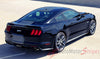 2015-2017 Ford Mustang Super Snake Contender Mohawk Center Wide Racing Rally Stripes Vinyl Graphics 3M Decal - Passenger Side View