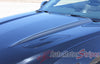 2015 2016 2017 Ford Mustang Hood Spear Hood Accent Spike Stripes Vinyl Graphics - Close Up Hood View