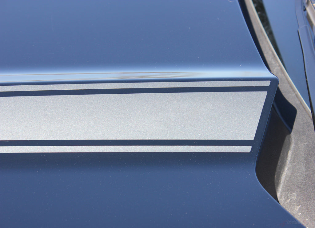 2015-2017 Ford Mustang Hood Spear Hood Accent Spike Stripes Vinyl Graphics 3M Decals