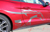 2015 2016 2017 Ford Mustang Pony Steed Horse Outline Side Stripes Vinyl Graphics - Close Up Side View
