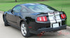 2010 - 2012 Ford Mustang Stampede Factory OEM Style Lemans 10" Racing Rally Stripes Vinyl Graphics- Rear View Black Mustang