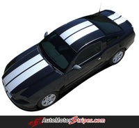 2013 2014 Ford Mustang Thunder Lemans Sryle 10 Inch Racing Rally Stripes Vinyl Graphics - Overview