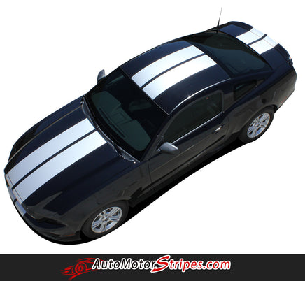 2013 2014 Ford Mustang Thunder Lemans Sryle 10 Inch Racing Rally Stripes Vinyl Graphics - Overview