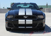 2013 2014 Ford Mustang Thunder Lemans Sryle 10 Inch Racing Rally Stripes Vinyl Graphics - Front View