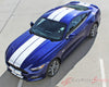 2015 2016 2017 Ford Mustang Stallion 10" Wide Lemans Factory Style Racing Rally Stripes Vinyl Graphics - Top Side View