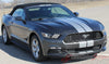 Detailed view of 2015-2017 Ford Mustang Stallion Slim 7" Inch Wide Racing and Rally Stripes Vinyl Graphics - Side Front View