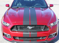 Detailed view of 2015-2017 Ford Mustang Stallion Slim 7" Inch Wide Racing and Rally Stripes Vinyl Graphics 3M Decals