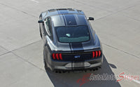 2018 Ford Mustang Racing Stripes Euro XL Rally Stripes Center Wide Vinyl Graphics 3M Decals