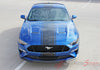 2018 Ford Mustang Racing Stripes Hyper Rally Stripes Center Wide Vinyl Graphics 3M Decals