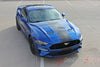 2018 Ford Mustang Racing Stripes Hyper Rally Stripes Center Wide Vinyl Graphics 3M Decals