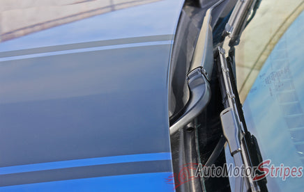 2018 Ford Mustang Racing Stripes Hyper Rally Stripes Center Wide Vinyl Graphics 3M Decals