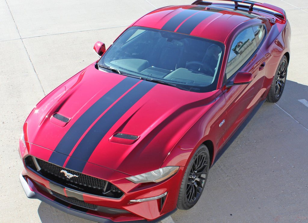2018 2019-2023 Ford Mustang Racing Stripes Stage Rally Stripes 7" Inch Wide Vinyl Graphics 3M Decals