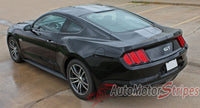 Detailed view of 2015-2017 Ford Mustang Digital Fade Faded Rally Stripes Hood Roof Trunk Vinyl Graphic 3M Decals