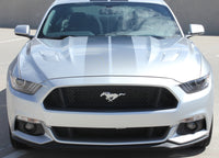 Detailed view of 2015-2017 Ford Mustang Digital Fade Faded Rally Stripes Hood Roof Trunk Vinyl Graphic 3M Decals
