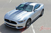 Detailed view of 2015-2017 Ford Mustang Digital Fade Faded Rally Stripes Hood Roof Trunk Vinyl Graphic 3M Decals