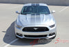 Detailed view of 2015-2017 Ford Mustang Digital Fade Faded Rally Stripes Hood Roof Trunk Vinyl Graphic 3M Decals