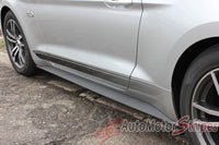 Front Driver Side View for Detailed view of 2015-2017 Ford Mustang Digital Fade Combo Lower Rocker and Hood Spears Stripes Vinyl Graphic 3M Decals