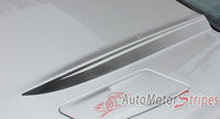 Close-Up Hood View for Detailed view of 2015-2017 Ford Mustang Digital Fade Combo Lower Rocker and Hood Spears Stripes Vinyl Graphic 3M Decals