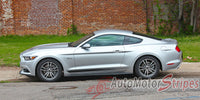 Detailed view of 2015-2017 Ford Mustang Digital Fade Faded Rocker Stripes Lower Door Panel Vinyl Graphic 3M Decals