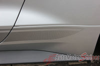 Detailed view of 2015-2017 Ford Mustang Digital Fade Faded Rocker Stripes Lower Door Panel Vinyl Graphic 3M Decals