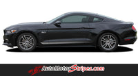 Detailed view of 2015-2017 Ford Mustang Digital Fade Faded Rocker Stripes Lower Door Panel Vinyl Graphic 3M Decals