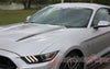 2015-2017 Ford Mustang Digital Fade Faded Hood Spears Stripes Vinyl Graphic 3M Decals - Hood Front View