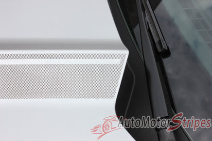 2015-2017 Ford Mustang Digital Fade Faded Hood Spears Stripes Vinyl Graphic 3M Decals - Front Hood Close View