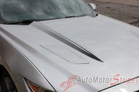 2015-2017 Ford Mustang Digital Fade Faded Hood Spears Stripes Vinyl Graphic 3M Decals - Front Hood Close View