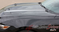 2015-2017 Ford Mustang Digital Fade Faded Hood Spears Stripes Vinyl Graphic 3M Decals - Front Hood Close View