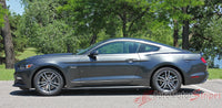 Detailed view of 2015-2017 Ford Mustang Faded Triline Rocker Stripes Lower Door Panel Vinyl Graphic 3M Decals