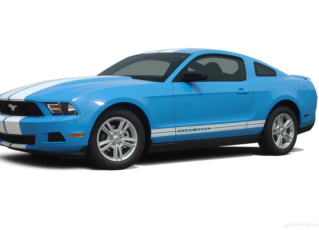 2010-2012 Ford Mustang Stampede Rocker Factory OEM Style Lower Rocker Stripes 3M Vinyl Graphics Decal