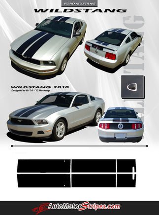 2010 - 2012 Ford Mustang Wildstang Racing and Rally Stripes 3M Vinyl Decal Graphics