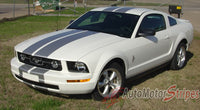 2005 - 2009 Ford Mustang SV-6 V6 Racing and Lemans 10" Rally Stripes Vinyl Graphics 3M Decals - Front Side View