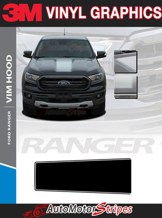 Ford Ranger Hood Decals VIM HOOD Center Hood Stripes Vinyl Graphics Decals Kit 2019 2020 2021 2022 2023
