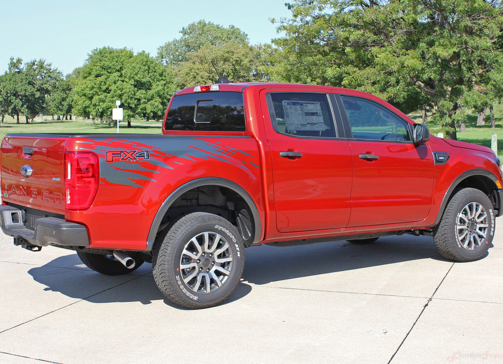 2019-2023 Ford Ranger GUARDIAN Bed Body Stripes Accent Decals Vinyl Graphics Kits 3M
