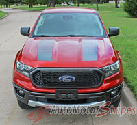 Ford Ranger Hood Decals NOMAD HOOD Split Hood Stripes Vinyl Graphics Decals Kit 2019 2020 2021 2022 2023