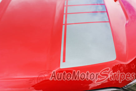 Ford Ranger Hood Decals NOMAD HOOD Split Hood Stripes Vinyl Graphics Decals Kit 2019 2020 2021 2022 2023